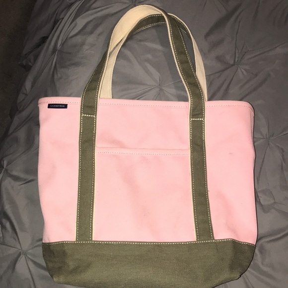 Lands' End Bags Lands End Pink Canvas Tote Poshmark